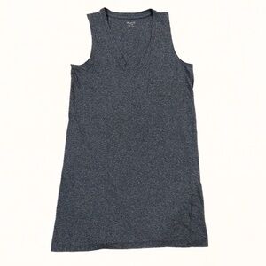Madewell V-Neck Pocket Tank Dress / Tunic Sleeveless Stretch Dark Gray Size XS